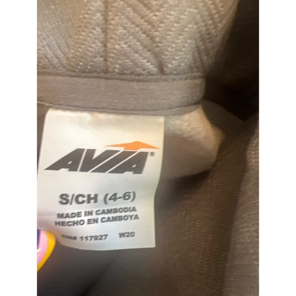 AVIA Gray Herringbone Pullover Sweatshirt Women's Size Small 4-6 with Thumb Hole - Picture 6 of 7